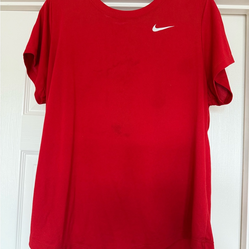 Nike Women's Short Sleeve Red Tee